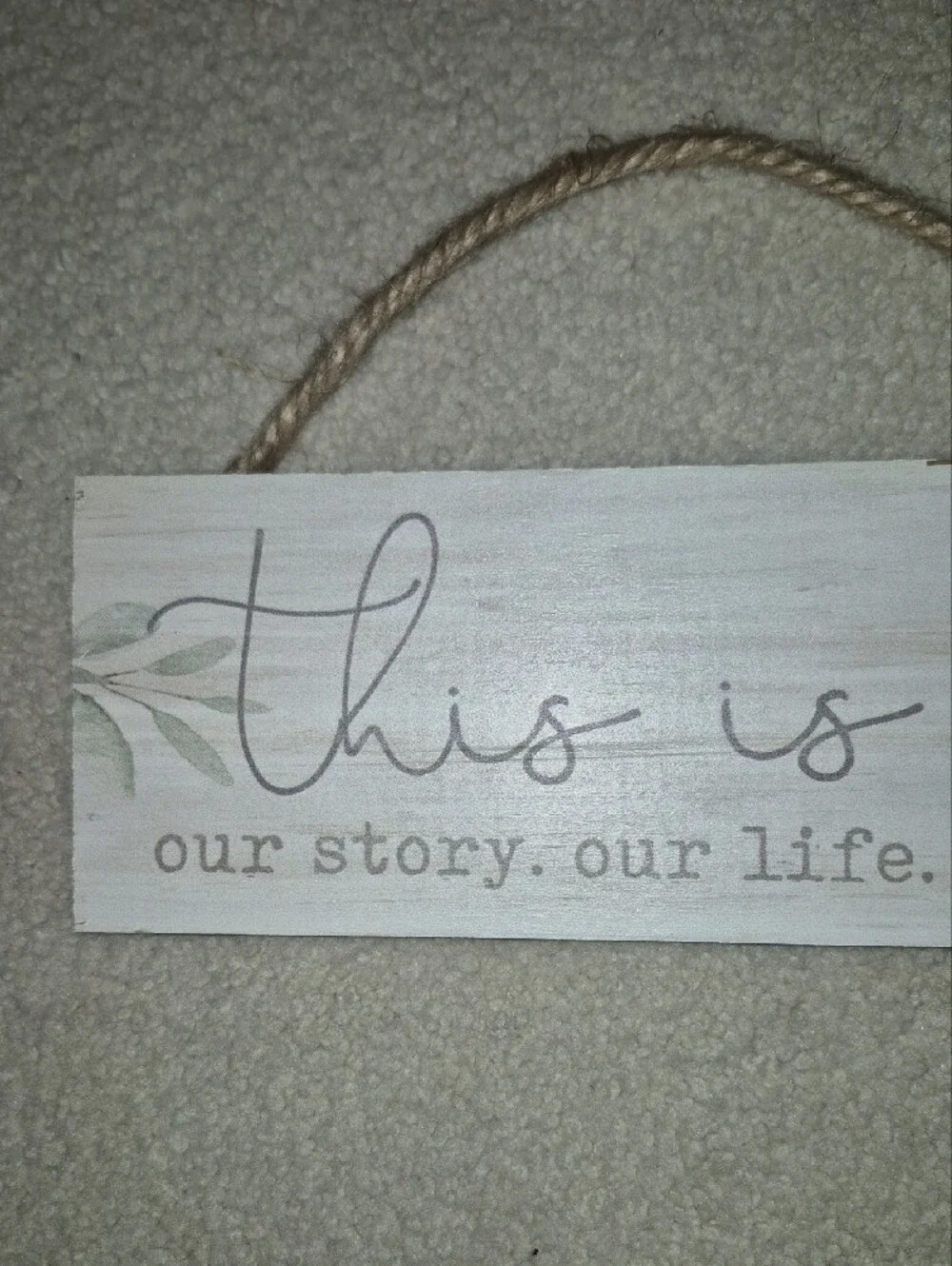 Ashland Neutral Wood 'This is Us' Wall Sign with Leaf Accents